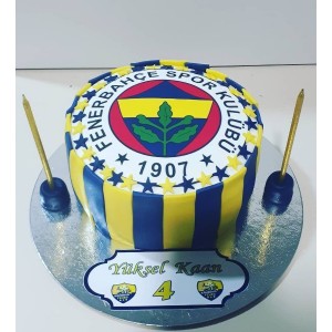 Şeker Hamurlu Pasta Fenerbahçe Temalı 10 Kişilik