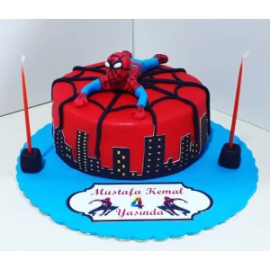 Şeker Hamurlu Pasta Spidermen Temalı 10 Kişilik