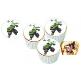 Hulk Cupcake Resimli Yenilebilir 10 Adet