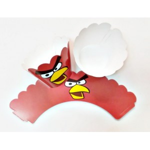 Cupcake Sargısı 7x3x4 cm Ebat Tüm Keklere Uygundur Angry Birds 10 lu