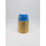 Cupcake Kağıdı 25'li Kalıp Gerektirmez 6,5x4 cm Mavi Gold Desenli