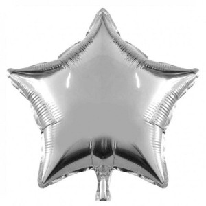 Folyo Balon Yıldız Gümüş 45 cm