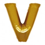 Folyo Balon Altın Renk V  Harf  70 cm İndirimde